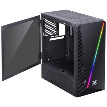 gabinete gamer vx pyxis preto led rgb 30893 vinik